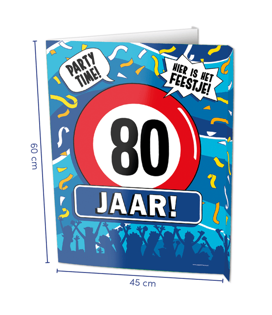 Raambord 80 jaar 60cm van Paper Dreams koop je bij Partywinkel
