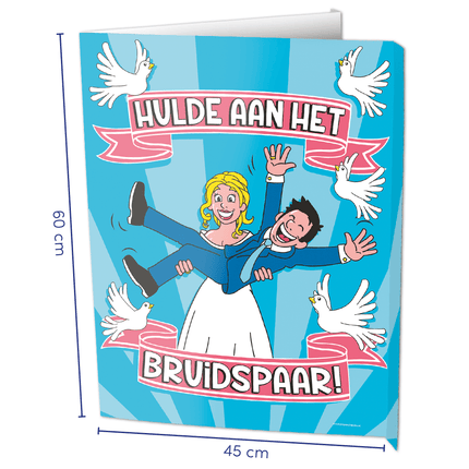Raambord Bruidspaar 60cm van Paper Dreams koop je bij Partywinkel