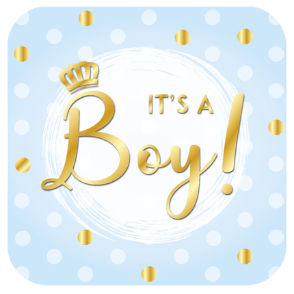 Raambord It'S A Boy 56cm van Paper Dreams koop je bij Partywinkel