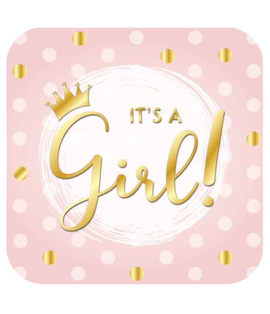 Raambord It'S A Girl 56cm van Paper Dreams koop je bij Partywinkel