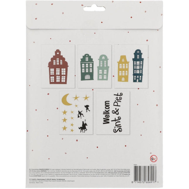 Raamstickers Welkom Sint En Piet 5st van Folat koop je bij Partywinkel