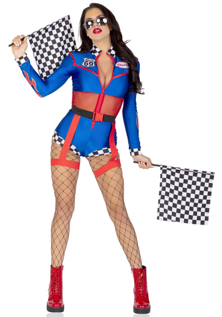 Racepak Dames Bodysuit Leg Avenue van Leg Avenue koop je bij Partywinkel
