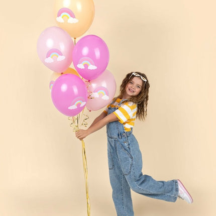 Regenboog Ballonnen 30cm 6st van Partydeco koop je bij Partywinkel