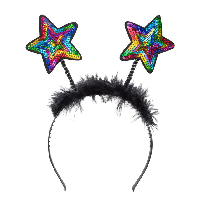 Regenboog Haarband Sterren van Boland koop je bij Partywinkel