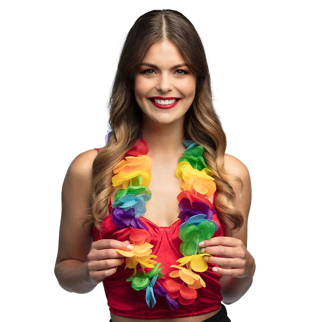 Regenboog Hawaii Krans van Boland koop je bij Partywinkel