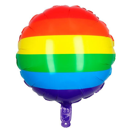 Regenboog Helium Ballon Dubbelzijdig Leeg 45cm van Boland koop je bij Partywinkel