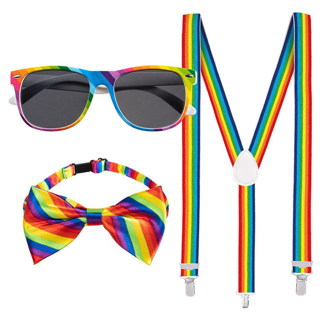 Regenboog Kostuum Set 3 delig van Boland koop je bij Partywinkel