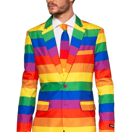 Regenboog Pak Heren Suitmeister van Suitmeister koop je bij Partywinkel