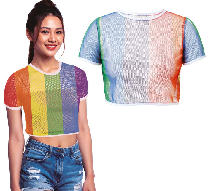 Regenboog Shirt Mesh van Fiestas Guirca koop je bij Partywinkel