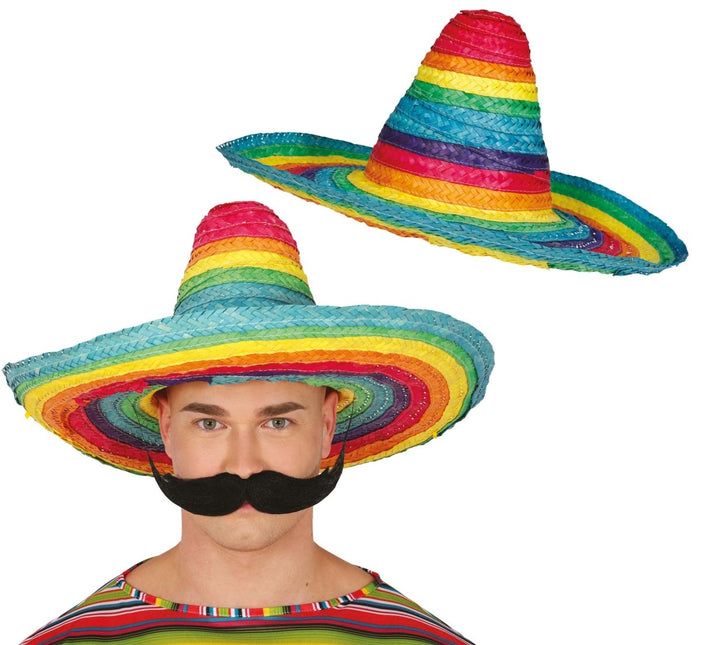 Regenboog Sombrero 50cm van Fiestas Guirca koop je bij Partywinkel