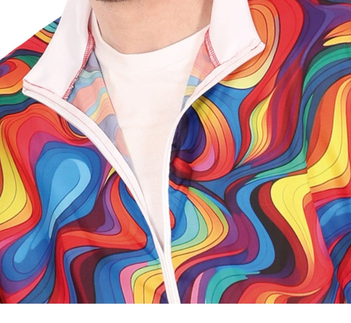 Regenboog Trainingspak Fout Heren van Fiestas Guirca koop je bij Partywinkel