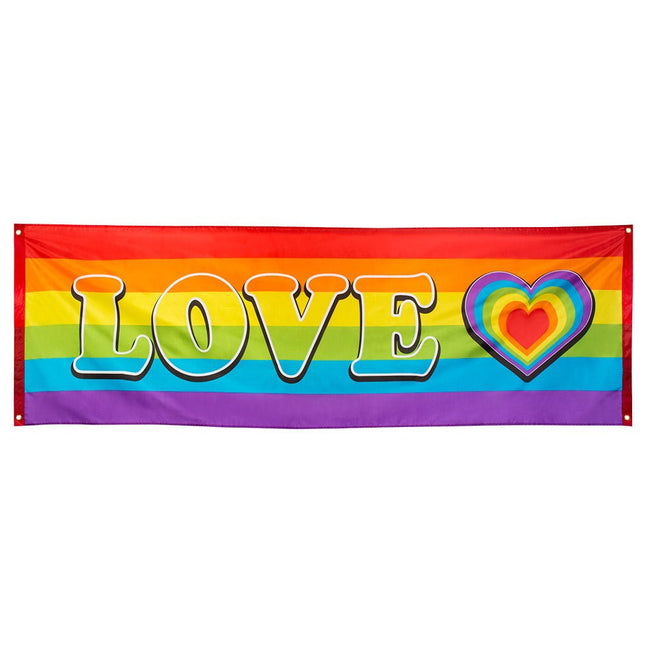 Regenboogvlag XL 2,2m van Boland koop je bij Partywinkel