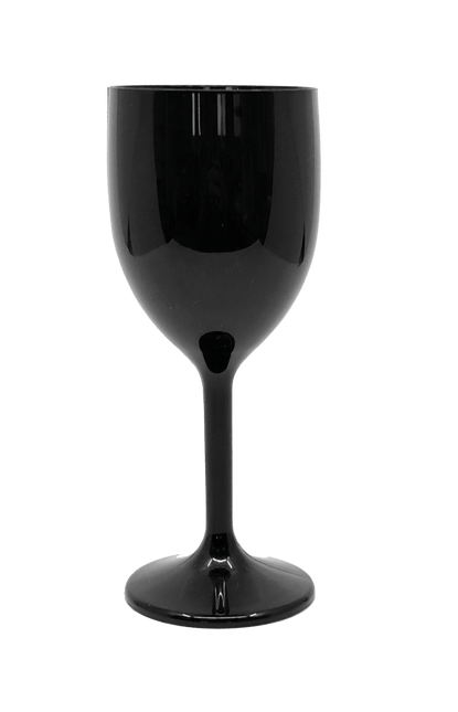 Reusable Solid Color Glasses Reusable Wine Glasses In Black Color 2St van Procos koop je bij Partywinkel