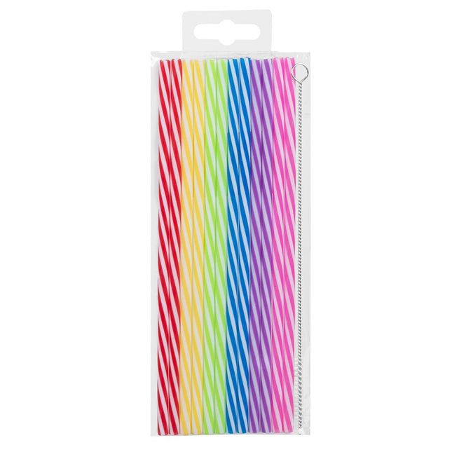 Rietjes Plastic Herbruikbaar 21cm 12st van Boland koop je bij Partywinkel