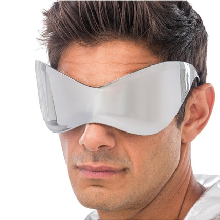 Zilveren Futuristische Spiegelbril