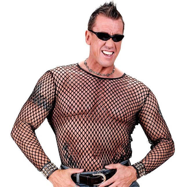 Rocker Shirt Heren Visnet van Widmann koop je bij Partywinkel