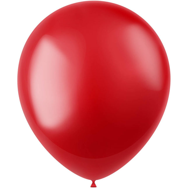 Rode Ballonnen Metallic Fiery Red 33cm 50st van Folat koop je bij Partywinkel
