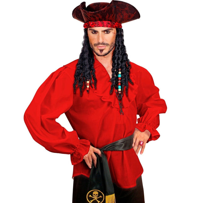 Rode Blouse Heren Piraten/Renaissance van Widmann koop je bij Partywinkel