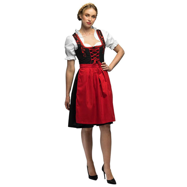 Rode Dirndl Jurk Oktoberfest Frau Fischer van Boland koop je bij Partywinkel