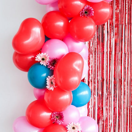 Rode Hartjes Ballonnen Ruby Red 25cm 8st van Folat koop je bij Partywinkel