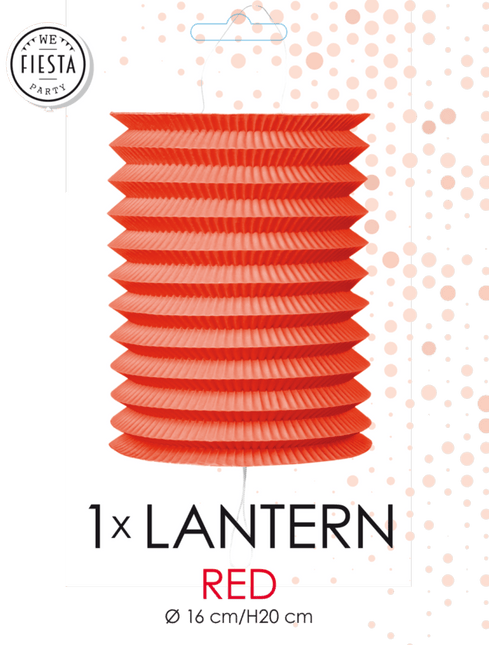 Rode Lampion Trek 16cm van WeFiesta koop je bij Partywinkel