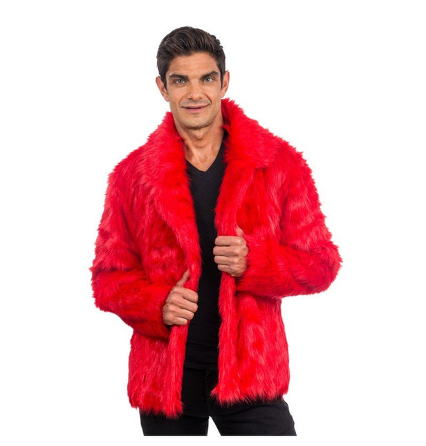 Rode Nepbontjas – Unisex van CHAKS koop je bij Partywinkel