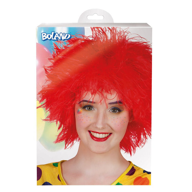 Rode Pruik Clown van Boland koop je bij Partywinkel