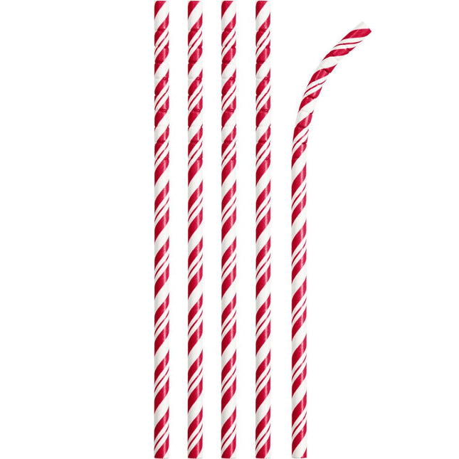 Rode Rietjes Gestreept 24st van Creative Converting koop je bij Partywinkel