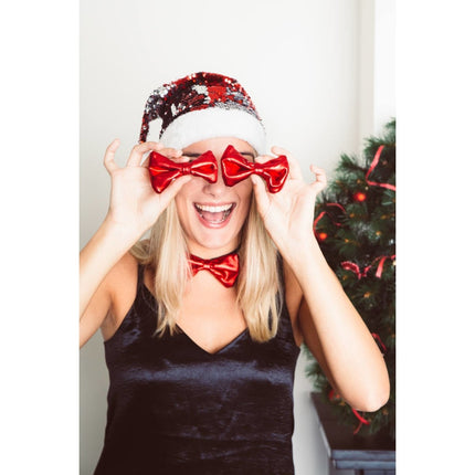 Rode Strik Metallic van Folat koop je bij Partywinkel