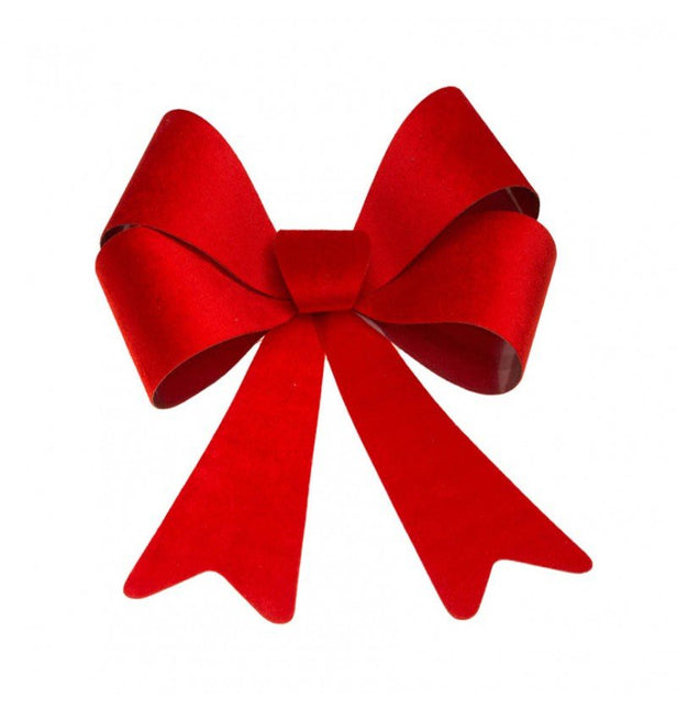 Rode Strik Velvet 51cm van CHAKS koop je bij Partywinkel