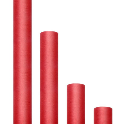Rode Tule Rol 15cm 9m van Partydeco koop je bij Partywinkel
