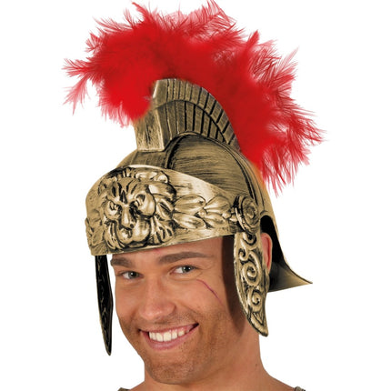Romein Helm Rood Goud Heren van Fiestas Guirca koop je bij Partywinkel