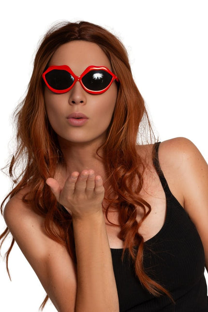 Rood Bril Lippen van Partychimp koop je bij Partywinkel