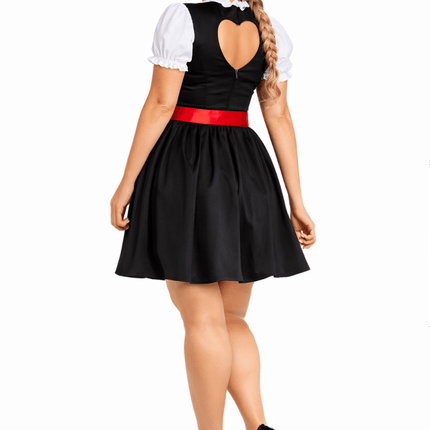 Rood Dirndl Jurk Oktoberfest Rosalie van Partychimp koop je bij Partywinkel