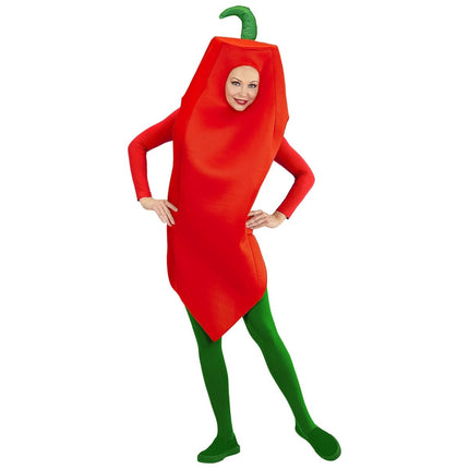 Rood Groene Kostuum Chili Peper van Widmann koop je bij Partywinkel