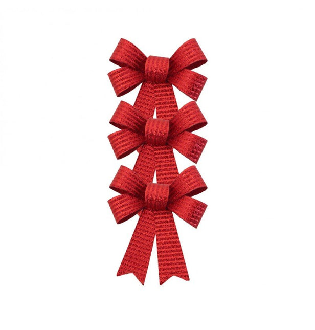 Rood Strik Glitters Strepen 10cm 3st van CHAKS koop je bij Partywinkel