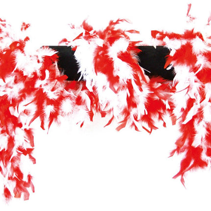 Rood Witte Boa Lang 1,8m van Wilbers & Wilbers koop je bij Partywinkel