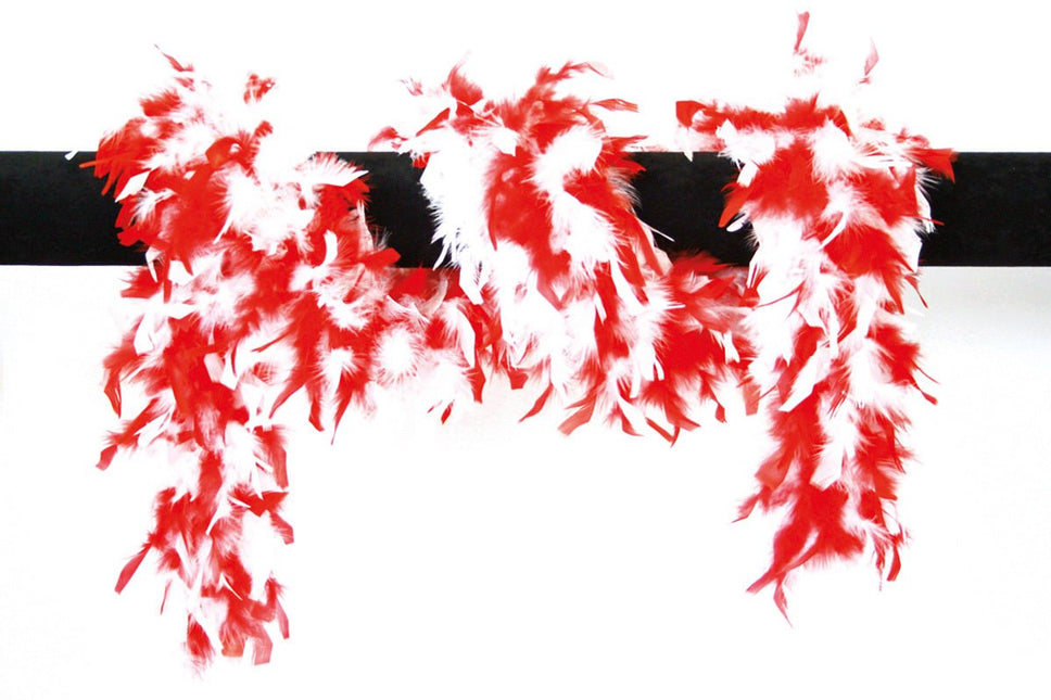 Rood Witte Boa Lang 1,8m van Wilbers & Wilbers koop je bij Partywinkel