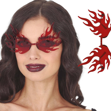Rood Zonnebril Vlammen van Fiestas Guirca koop je bij Partywinkel
