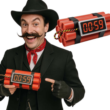 Rood Zwarte Nep Dynamiet 22cm van Fiestas Guirca koop je bij Partywinkel