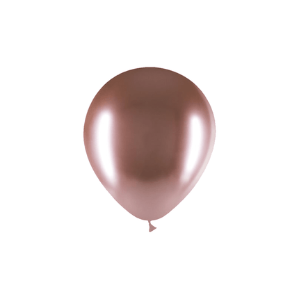 Rose Gouden Ballonnen Chroom 13cm 100st van Balloonia koop je bij Partywinkel