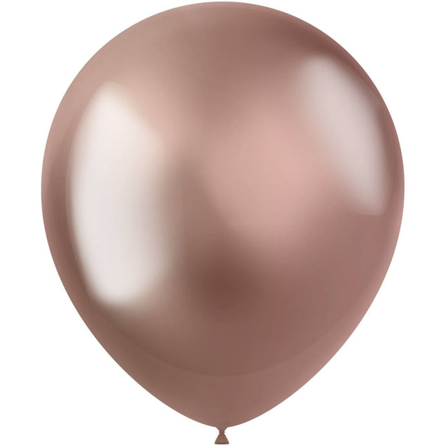 Rose Gouden Ballonnen Chroom 33cm 10st van Folat koop je bij Partywinkel