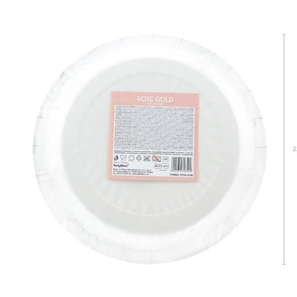 Rose Gouden Borden 23cm 6st van Partydeco koop je bij Partywinkel