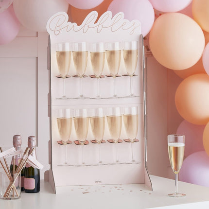 Rose Gouden Tafeldecoratie Prosecco Standaard 69cm van Ginger Ray koop je bij Partywinkel