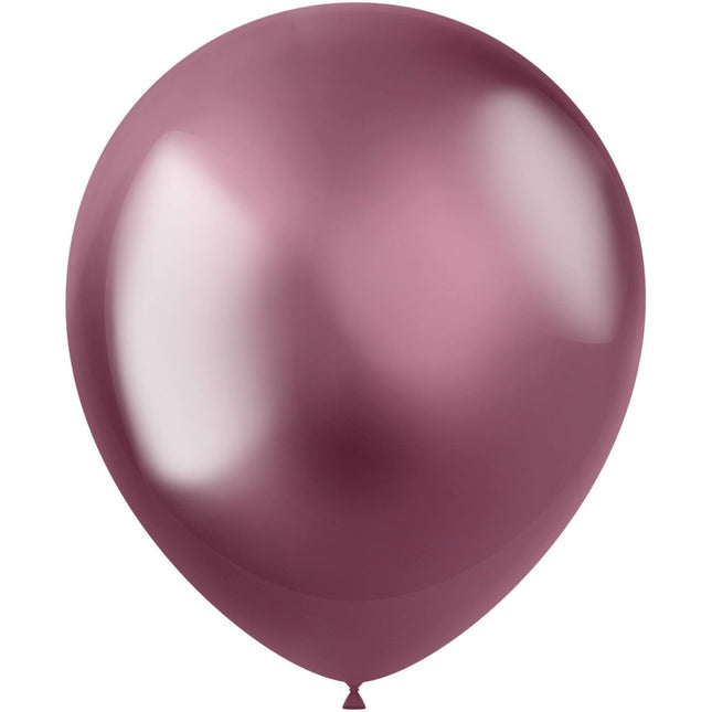 Roze Ballonnen Chroom 33cm 50st van Folat koop je bij Partywinkel