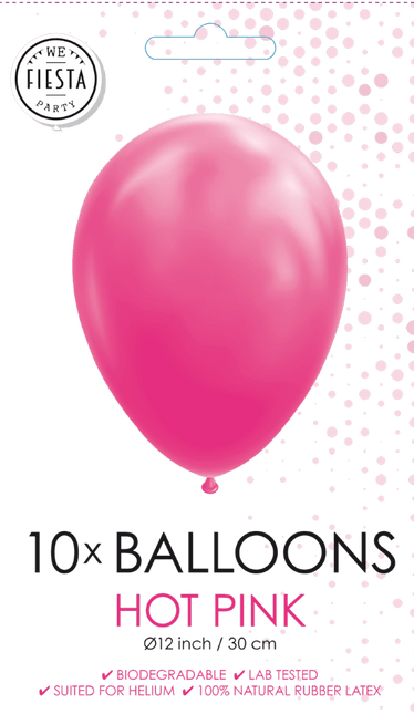 Roze Ballonnen Latex 30cm 10st van WeFiesta koop je bij Partywinkel