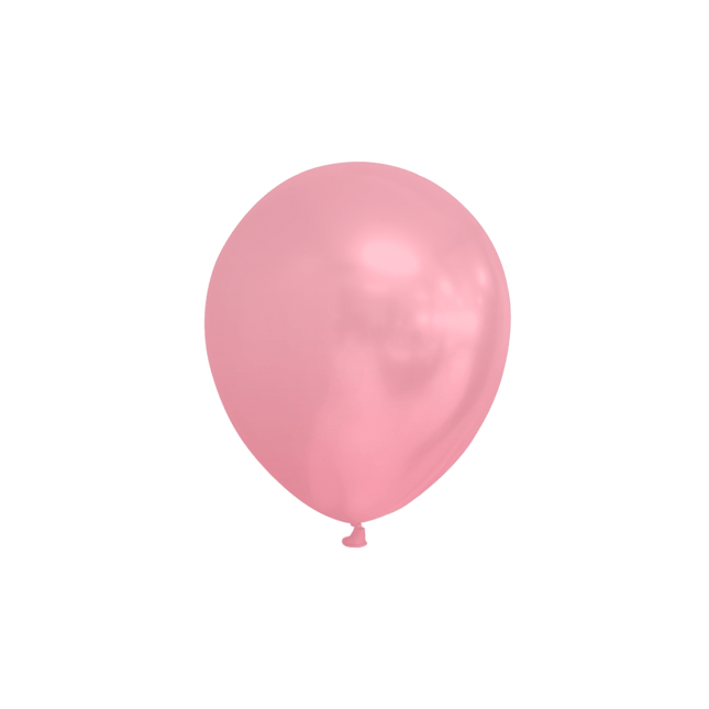 Roze Ballonnen Metallic 13cm 100st van WeFiesta koop je bij Partywinkel