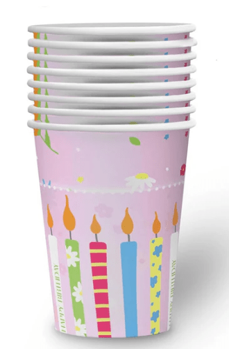 Roze Bekers Kaarsjes 250ml 8st van VDV Benefit koop je bij Partywinkel
