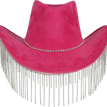 Roze Cowboy Hoed Franjes van Fiestas Guirca koop je bij Partywinkel