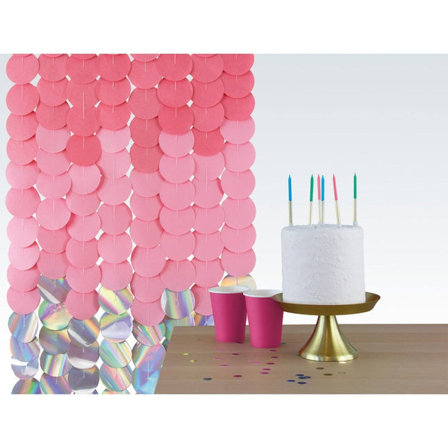 Roze Deurgordijn Zilver 1,7m van Folat koop je bij Partywinkel